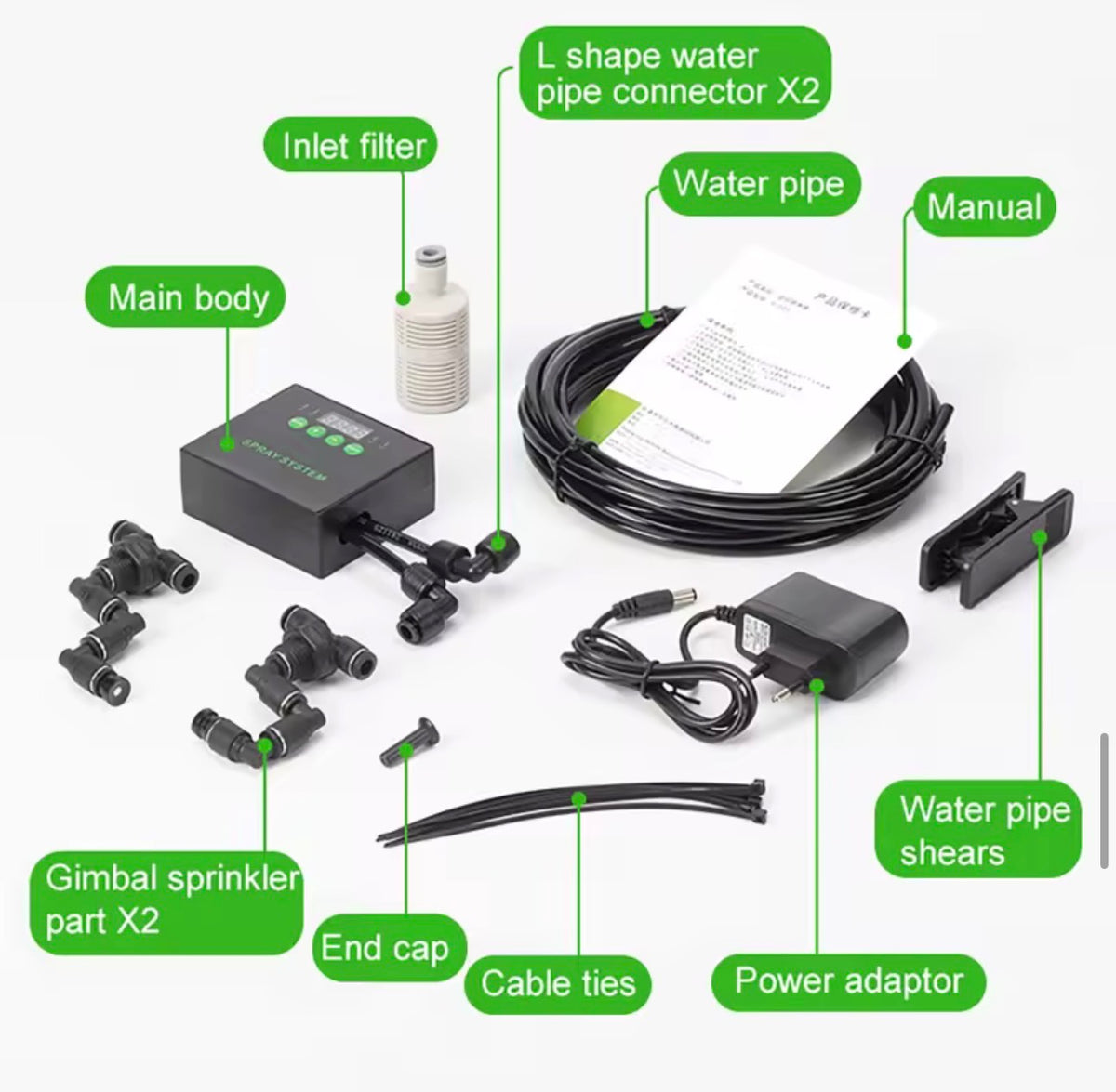Reptile Humidification Intelligent Sprayer System Kit