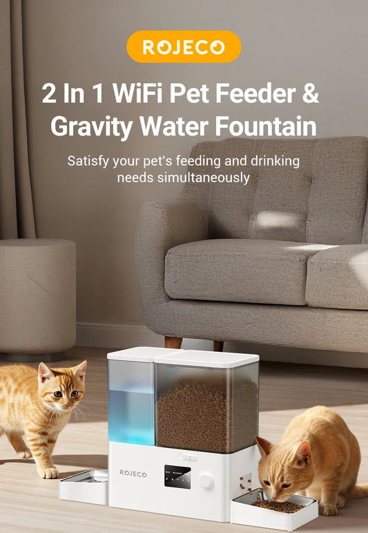 Rojeco ™   Automatic WiFi Pet Feeder